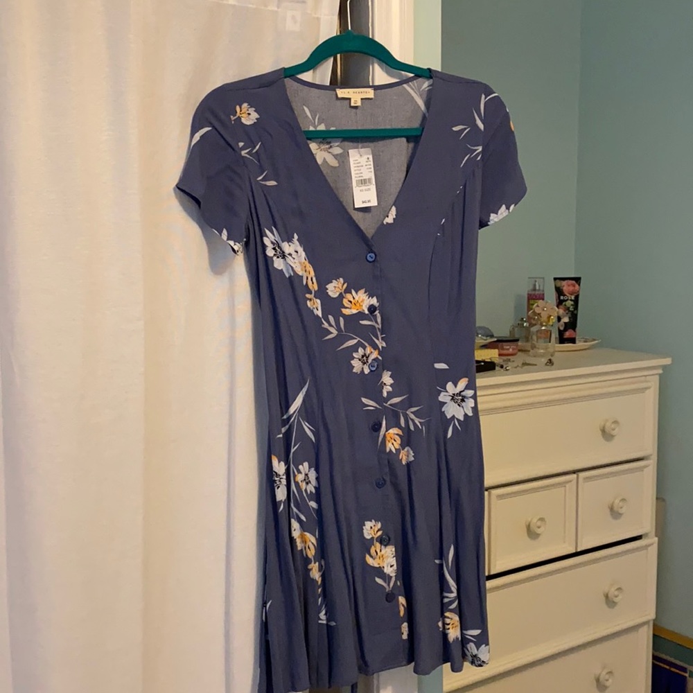 Blue cinched dress
